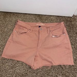 Frayed Mauve Shorts